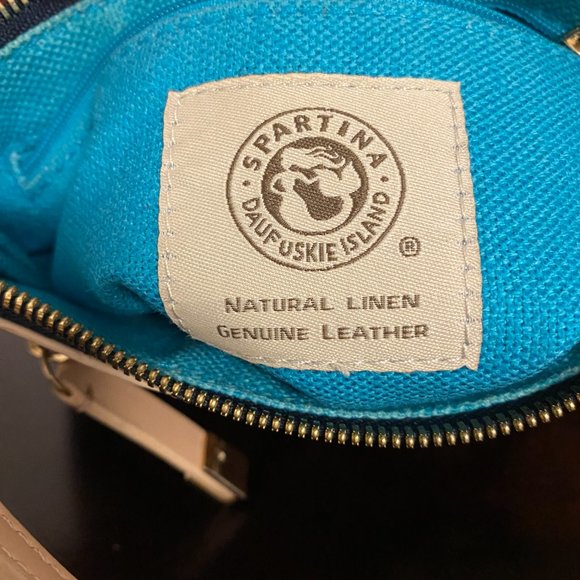 Spartina 449 Wristlet Orange Flowers Navy Blue - Picture 7 of 8